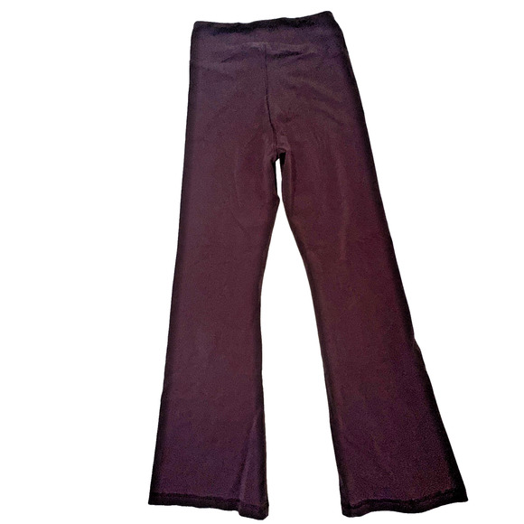 Womens Leggings Maroon Size LG Pink victorian secrets active yoga flare leg - Picture 2 of 8